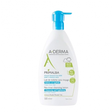 A-DERMA Primalba Baby Gentle Cleansing Lotion Without Rinsing 500ml