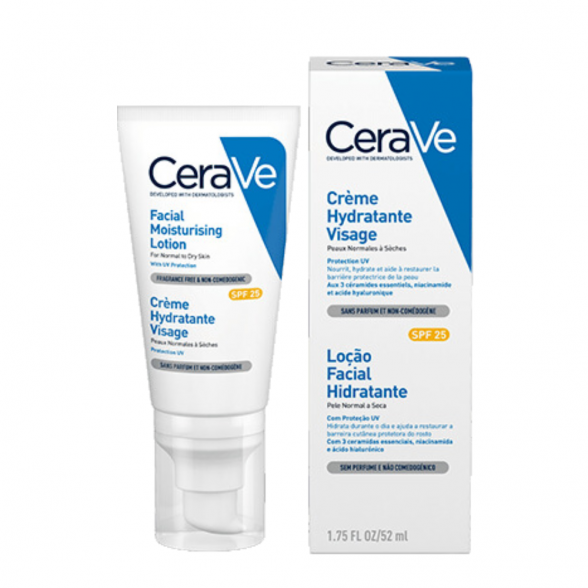 CeraVe AM Facial Moisturising Lotion With SPF 25 For Normal to Dry Skin 52ml 1