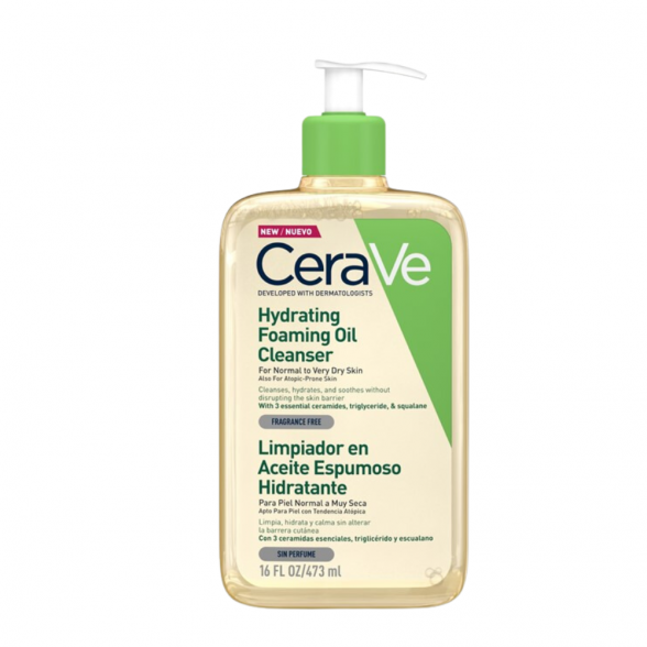CeraVe Hydrating Foaming Oil Cleanser For Normal to Very Dry Skin 473ml