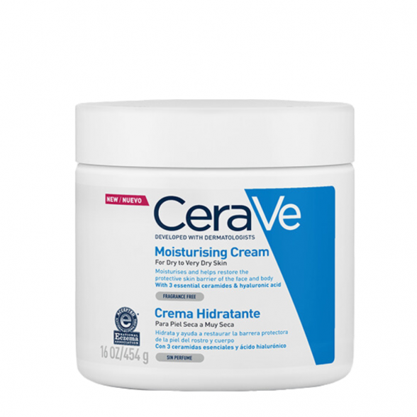 CeraVe Creme Hidratante Pele Sensível, Seca a Muito Seca 454g