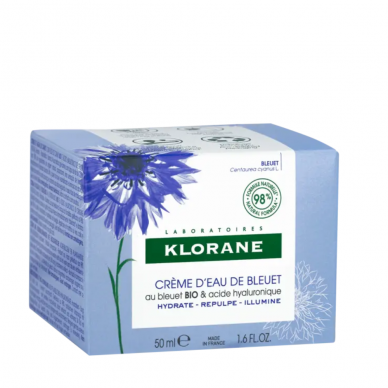 Klorane Creme de Água de Ciano com Flor de Ciano e Ácido Hialurónico 50ml