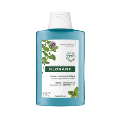 Klorane Detox Shampoo with Organic Mint for Normal Hair 200ml
