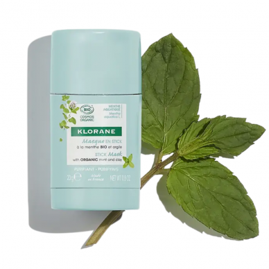 Klorane Stick Mask with Organic Mint and Clay  for Mixed to Oily Skin 25g