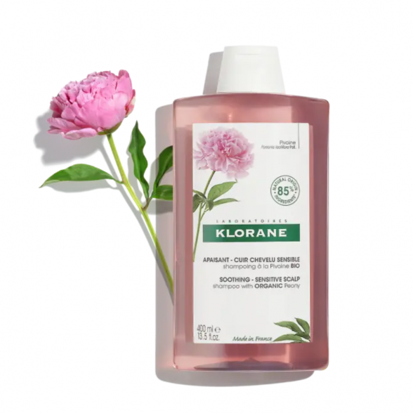 Klorane Soothing Shampoo with Organic Peony for Sensitive Hair 400ml 1