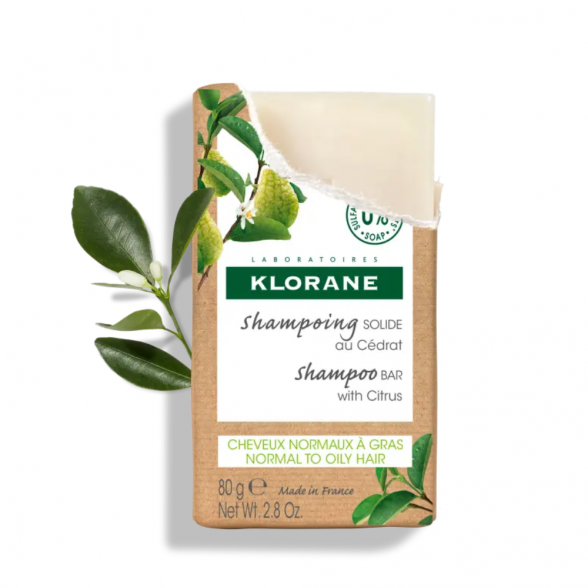 Klorane Shampoo Bar with Citrus for Normal to Oily Hair 80g 1