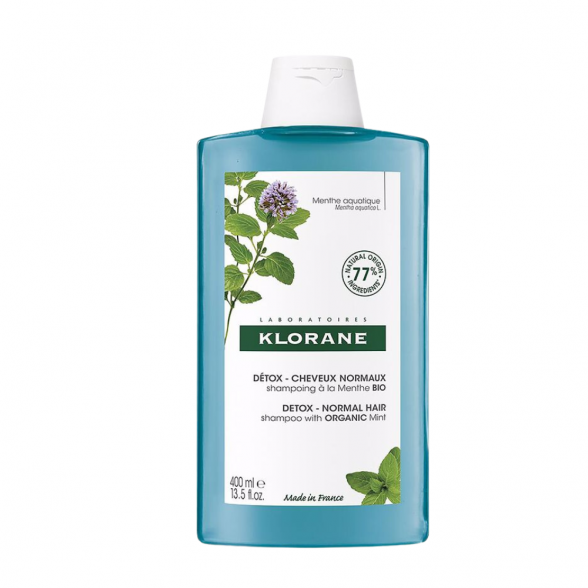 Klorane Detox Shampoo with Organic Mint for Normal Hair 400ml