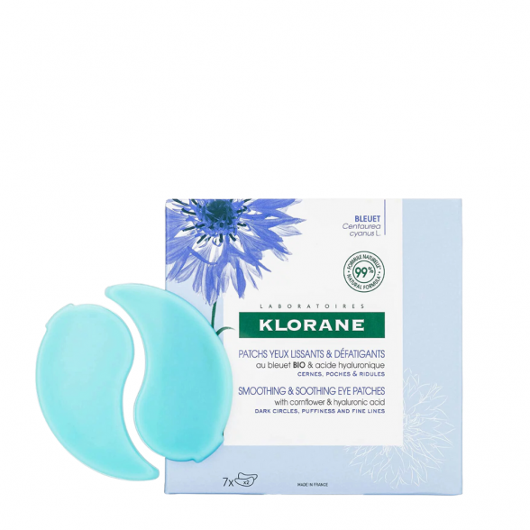 Klorane Smoothing & Soothing Eye Patches with Organic Cyan 7x2 patches