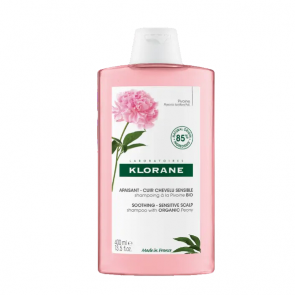 Klorane Soothing Shampoo with Organic Peony for Sensitive Hair 400ml