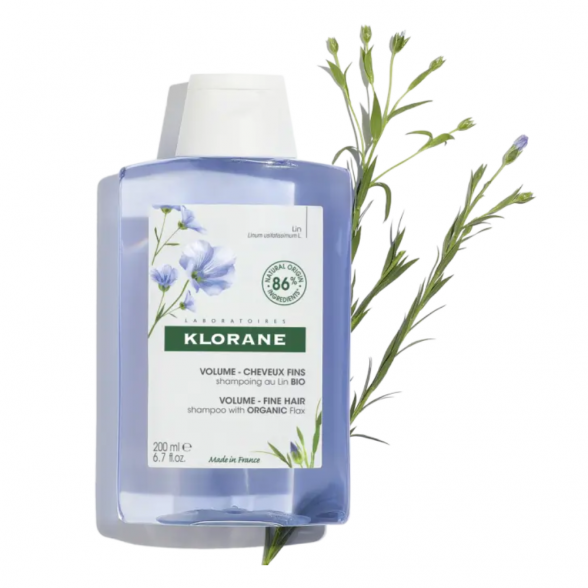 Klorane Volume Shampoo with Organic Flax for Fine Hair 200ml 1