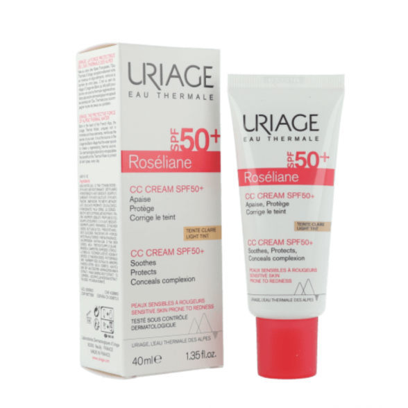 Uriage Roséliane Creme CC Antivermelhidão SPF 50+ tom Light Tint 40 ml 1