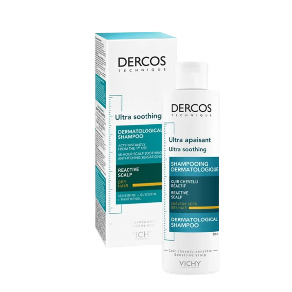 Vichy Dercos Ultra Soothing Shampoo for Reactive Hair 200ml BRANDS | BlinkShop